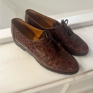 $1000 Ralph Lauren Vintage Croc Oxfords
